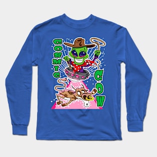 Cosmic Cow Alien Abduction Cow Long Sleeve T-Shirt